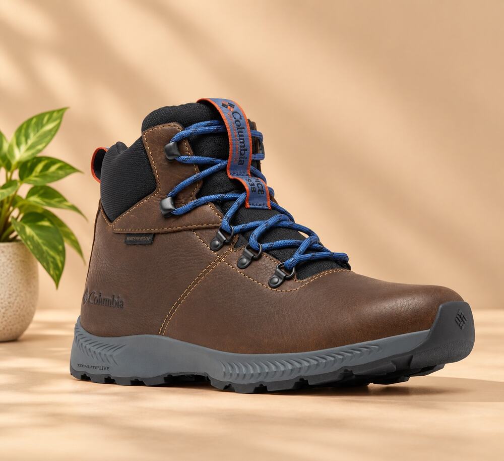 NWT Columbia Men's Landroamer Explorer Waterproof Shoes Espresso II/Red Size 14